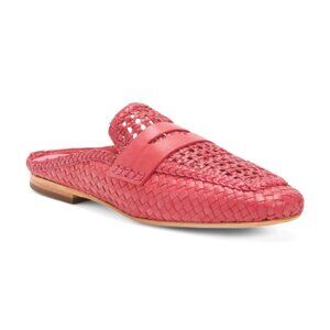 BERTUCHI Pink Made In Spain Leather Woven Mule Flats